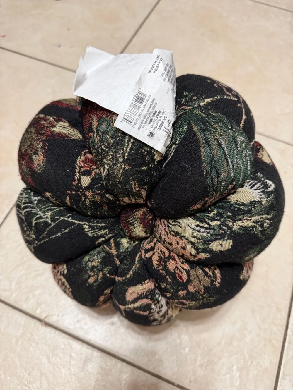 Threshold Floral Pumpkin Shaped Decorative Pillow